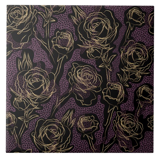 Golden Roses Tile (Front)