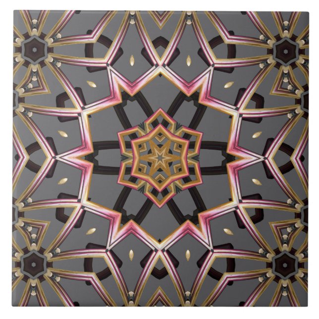 Golden Rosette Tile (Front)