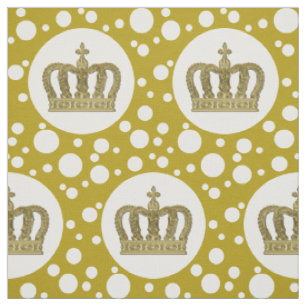 Golden Royal Crown II & Dots + your backgr. & idea Fabric