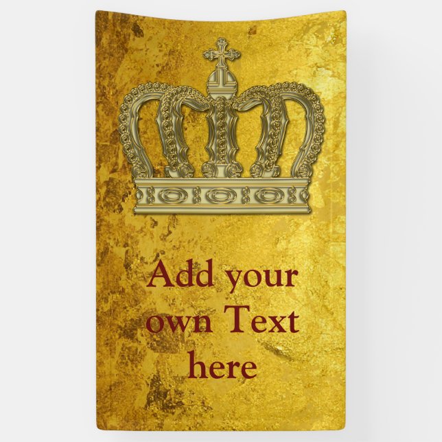 Golden Royal Crown II + your backgr. & ideas Banner (Vertical)
