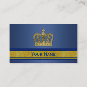 Golden Royal Crown II + your backgr. & ideas Business Card