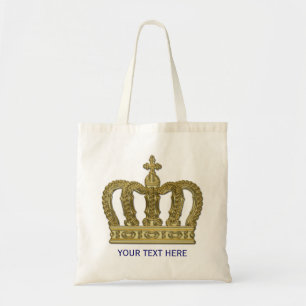 Golden Royal Crown II + your backgr. & ideas Tote Bag