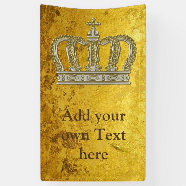 Golden Royal Crown III + your backgr. & ideas Banner (Vertical)