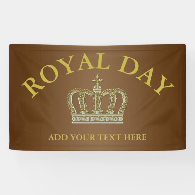 Golden Royal Crown III + your backgr. & ideas Banner (Horizontal)