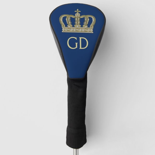 Golden Royal Crown III + your backgr. & ideas Golf Head Cover (Front)