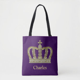 Golden Royal Crown III + your backgr. & ideas Tote Bag
