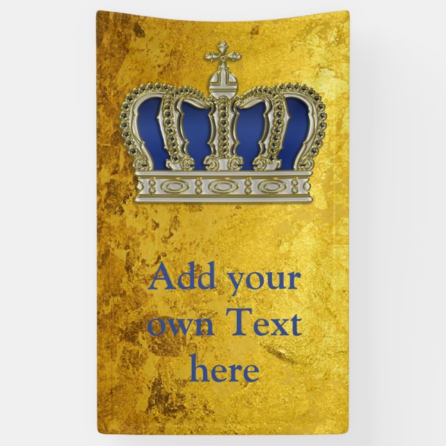 Golden Royal Crown V + your backgr. & ideas Banner (Vertical)