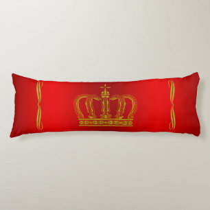 Golden Royal Crown + your backgr. & ideas Body Cushion