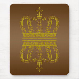 Golden Royal Crown + your backgr. & ideas Mouse Mat