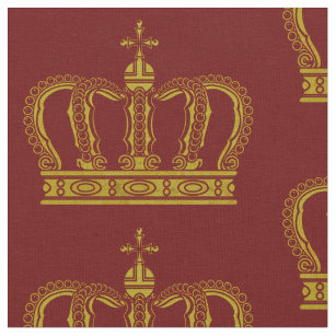 Golden Royal Crown + your background & ideas Fabric