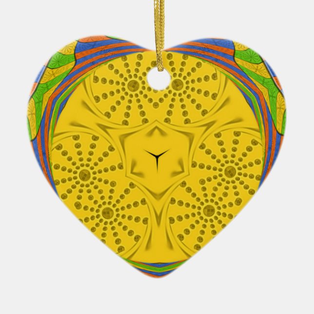 Golden Royal Egyptian. Unique Colours Ceramic Tree Decoration (Front)