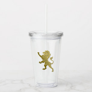 Golden Royal Lion  Acrylic Tumbler