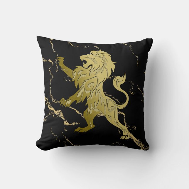 Golden Royal Lion Cushion (Front)
