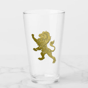 Golden Royal Lion  Glass