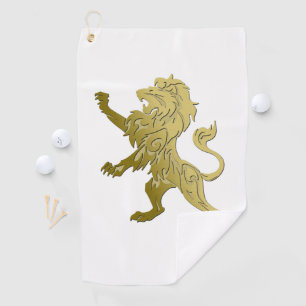 Golden Royal Lion Golf Towel