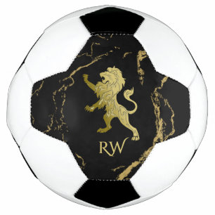 Golden Royal Lion Monogram Football
