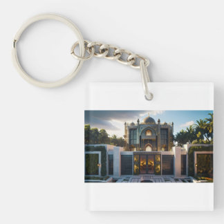 Golden Royal Palace" – AI-Generated Islamic-Inspir Key Ring