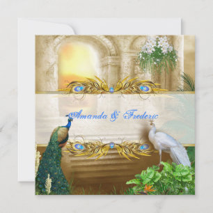 Golden Royal Peacock Temple Dreams Card