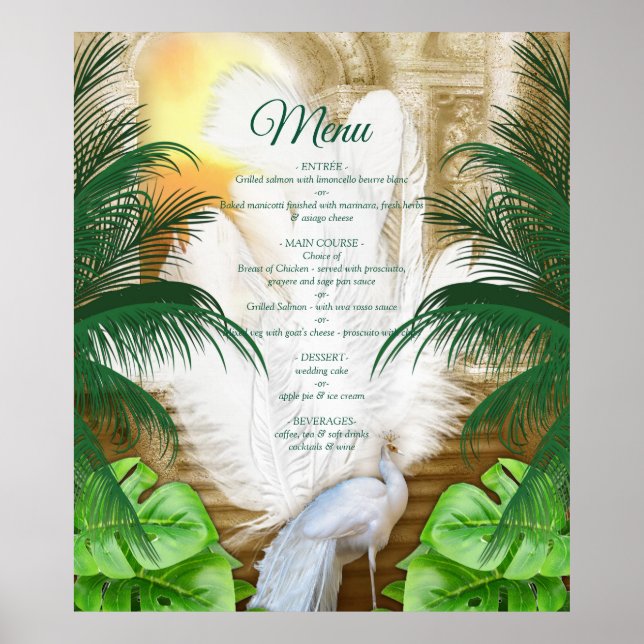 Golden Royal Peacock Temple Dreams Poster (Front)