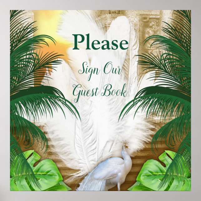 Golden Royal Peacock Temple Dreams Poster (Front)