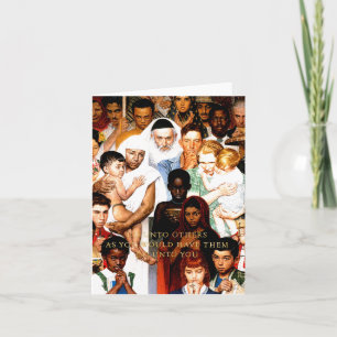 Golden Rule by Norman Rockwell Card