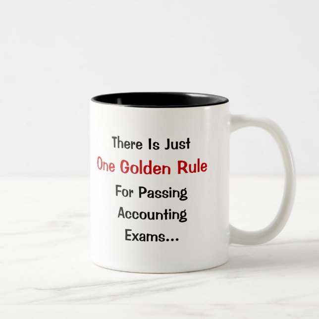 Golden Rule of Accounting Exams Two-Tone Coffee Mug (Right)
