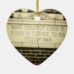Golden Rule Old English Ceramic Tree Decoration