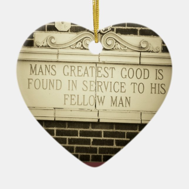 Golden Rule Old English Ceramic Tree Decoration (Front)