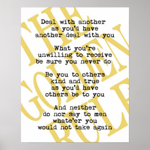 Golden Rule Quotation Poster