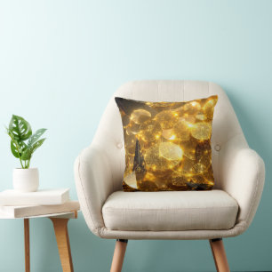 Golden Rune Coins Cushion