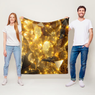 Golden Rune Coins Fleece Blanket