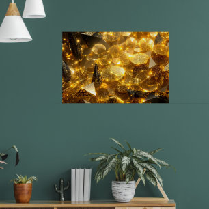 Golden Rune Coins Poster
