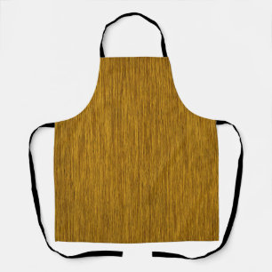 Golden Rustic Grainy Wood Full Print Background Apron