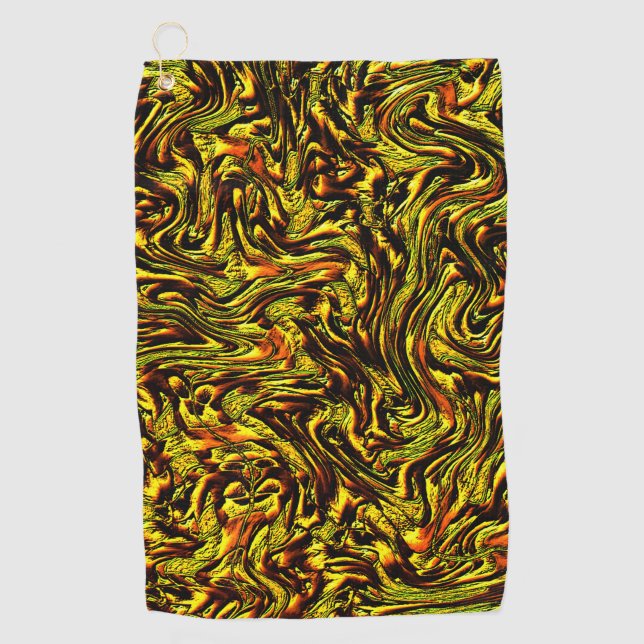 Golden rustic texture with dark strokes and orange golf towel (Front)