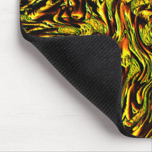 Golden rustic texture with dark strokes and orange mouse mat