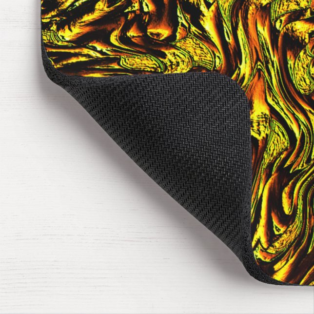 Golden rustic texture with dark strokes and orange mouse mat (Corner)