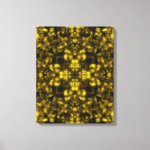 Golden Sacred Energy Fractal Art Canvas Print