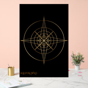 Golden Sacred Geometry Acrylic Wedding Sign
