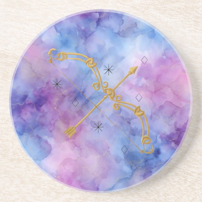 Golden Sagittarius Coaster (Front)