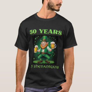 Golden Saint Patrick's 50th Birthday Celebration T-Shirt
