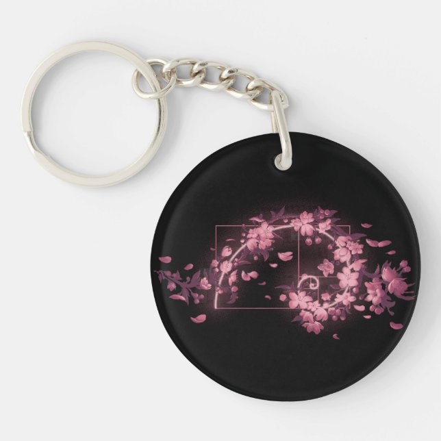Golden Sakura Key Ring (Front)