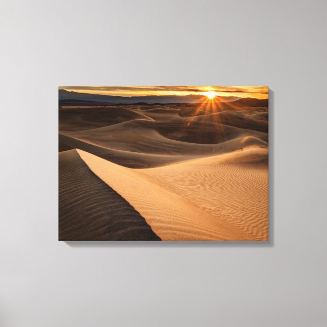Golden Sand dunes, Death Valley, CA Canvas Print (Front)