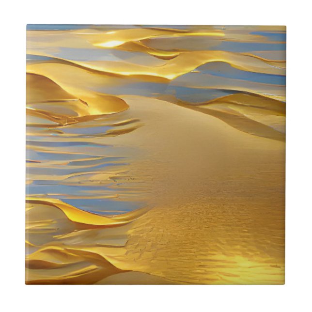 Golden sands graphic art  tile (Front)