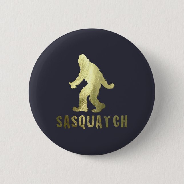 Golden Sasquatch 6 Cm Round Badge (Front)