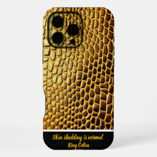 Golden scales of a serpent glistening in the light iPhone 16 pro max case