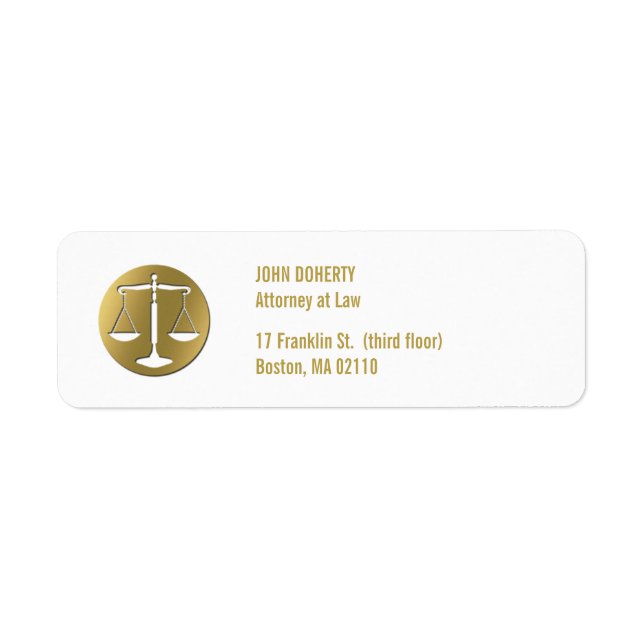 Golden Scales of Justice | Law (Front)