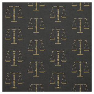 Golden Scales of Justice   Law Gifts Fabric