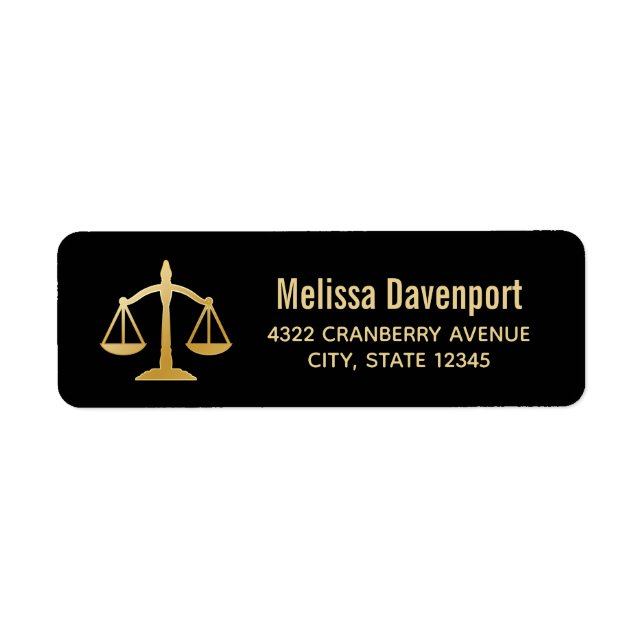 Golden Scales of Justice Law Theme Design (Front)
