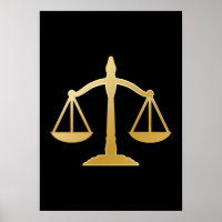 Golden Scales of Justice Law Theme Design