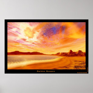 Golden Scapes Poster